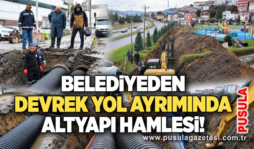 Belediyeden Devrek yol ayrımında altyapı hamlesi!