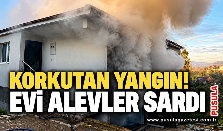 Korkutan yangın! Evi alevler sardı
