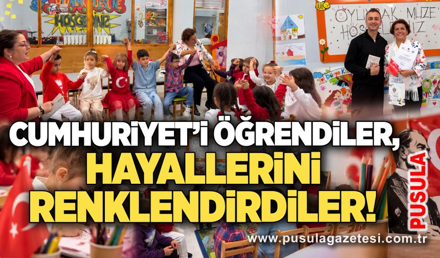 Cumhuriyet’i öğrendiler, hayallerini renklendirdiler!