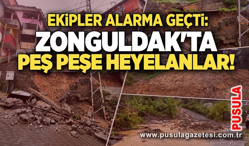 Zonguldak'ta peş peşe heyelanlar! Ekipler alarma geçti