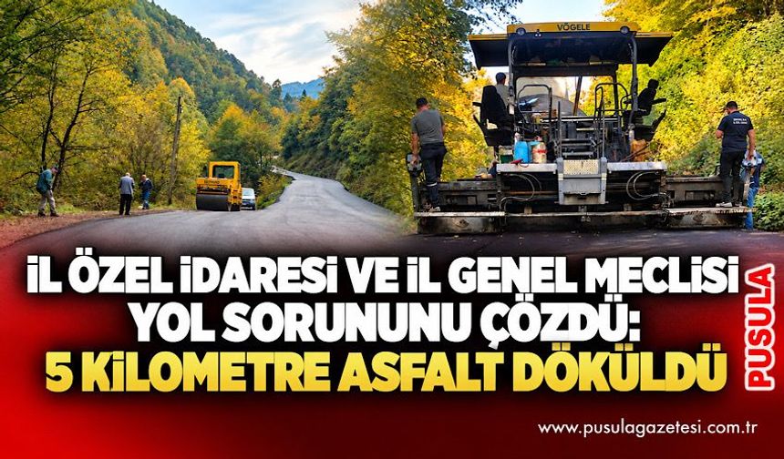 İl Özel İdaresi ve İl Genel Meclisi yol sorununu çözdü: 5 kilometre asfalt döküldü