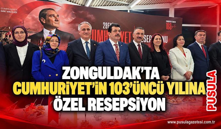 Zonguldak’ta Cumhuriyet’in 103’üncü yılına özel resepsiyon