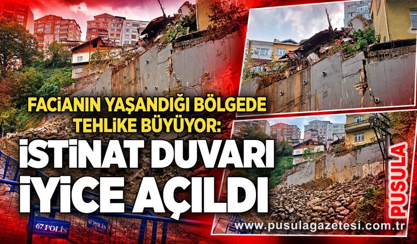 Facianın yaşandığı bölgede tehlike büyüyor: İstinat duvarı iyice açıldı