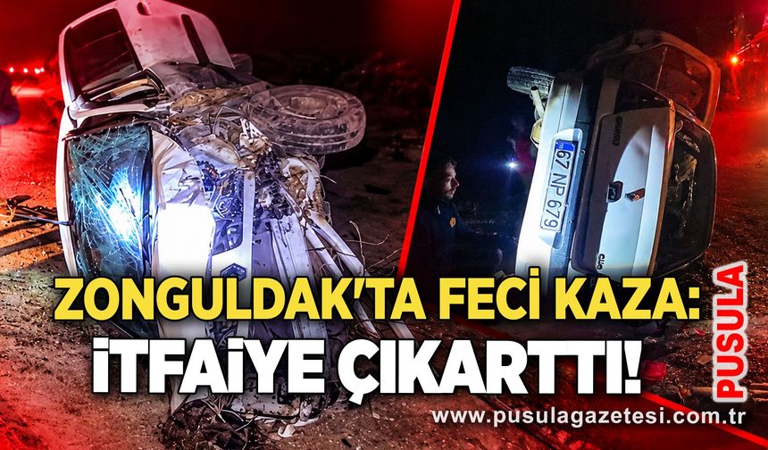 Zonguldak'ta feci kaza: İtfaiye çıkarttı!