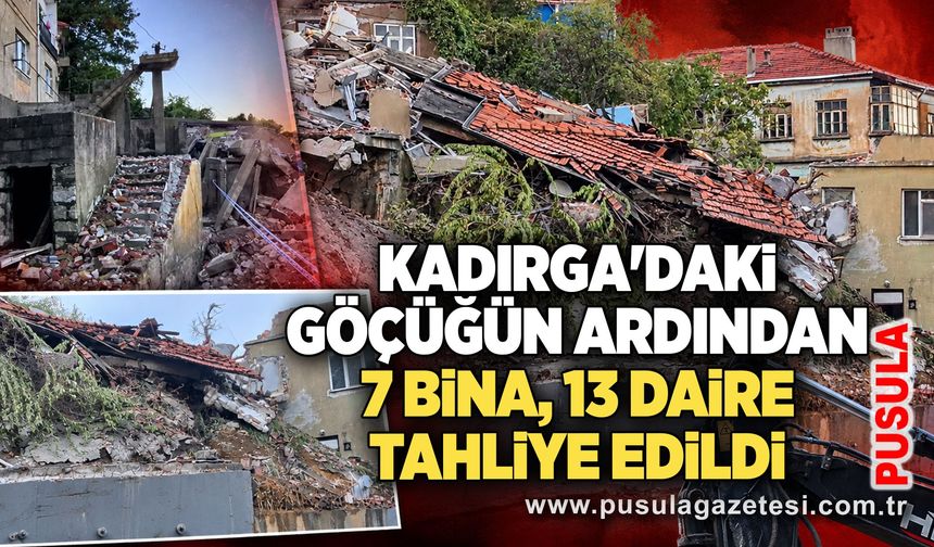 Kadırga'daki göçüğün ardından 7 bina, 13 daire tahliye edildi