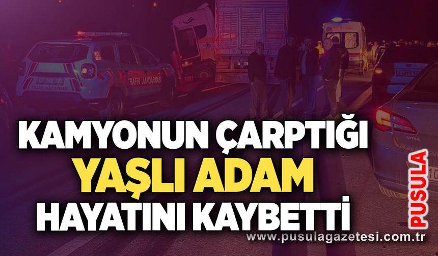 Kamyonun çarptığı yaşlı adam hayatını kaybetti
