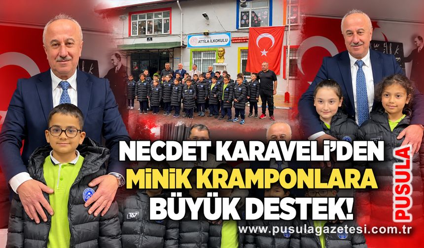 Necdet Karaveli’den minik kramponlara büyük destek!
