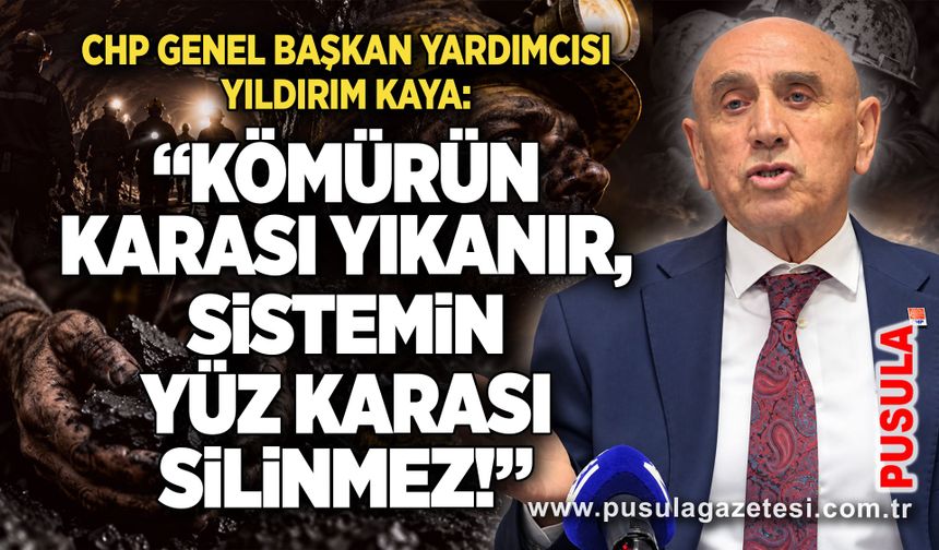 CHP Genel Başkan Yardımcısı Yıldırım Kaya: “Kömürün karası yıkanır, sistemin yüz karası silinmez!”