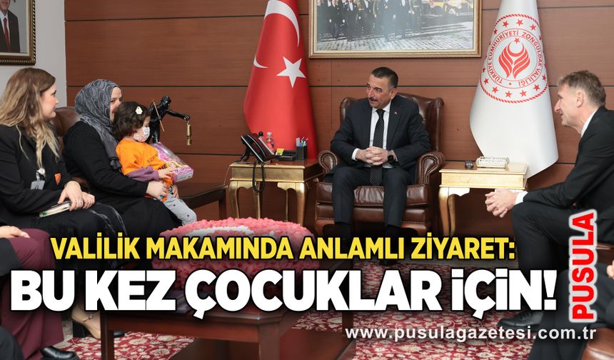Valilik makamında anlamlı ziyaret: Bu kez çocuklar için!