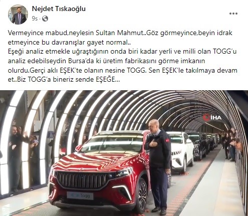 nejdet tıakaoğlu togg paylaşım