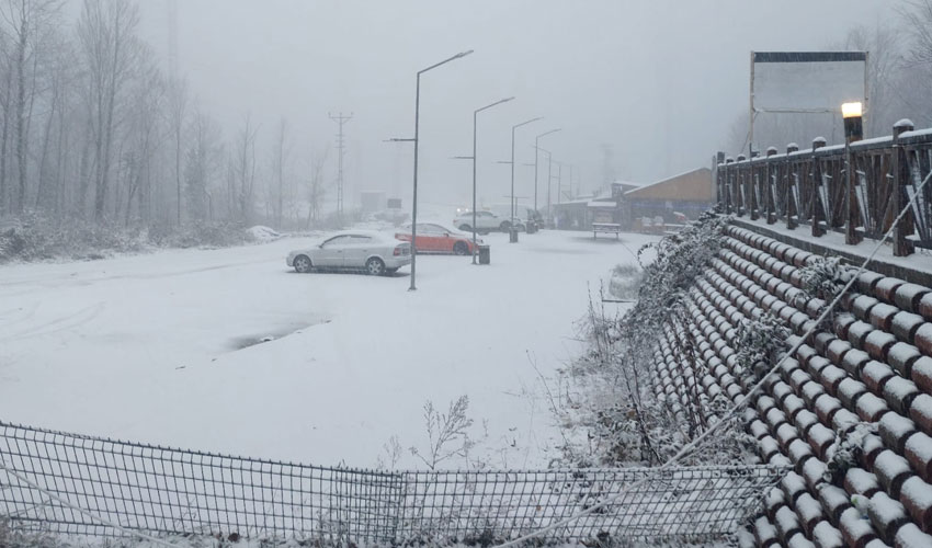 Zonguldak'ta kar yağışı etkili oldu İşte o görüntüler Zonguldak