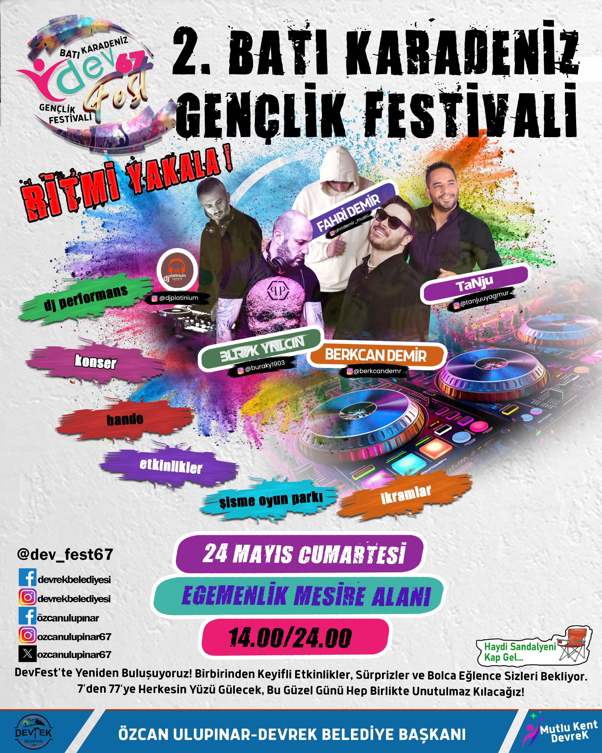 24 Mayıs Cumartesi Gençlik Festivali