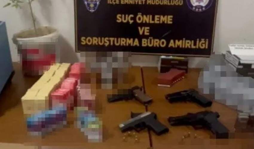 Kaçak tütüncüye operasyon: Silahlar ele geçirildi
