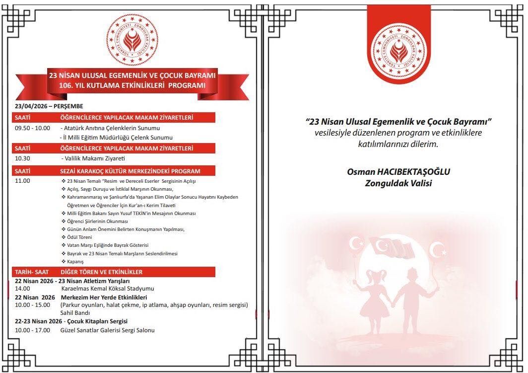 23 Nisan Etkinlik Programı