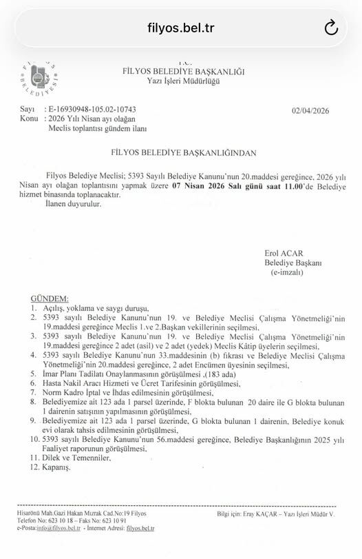 Filyos Belediyesi-1