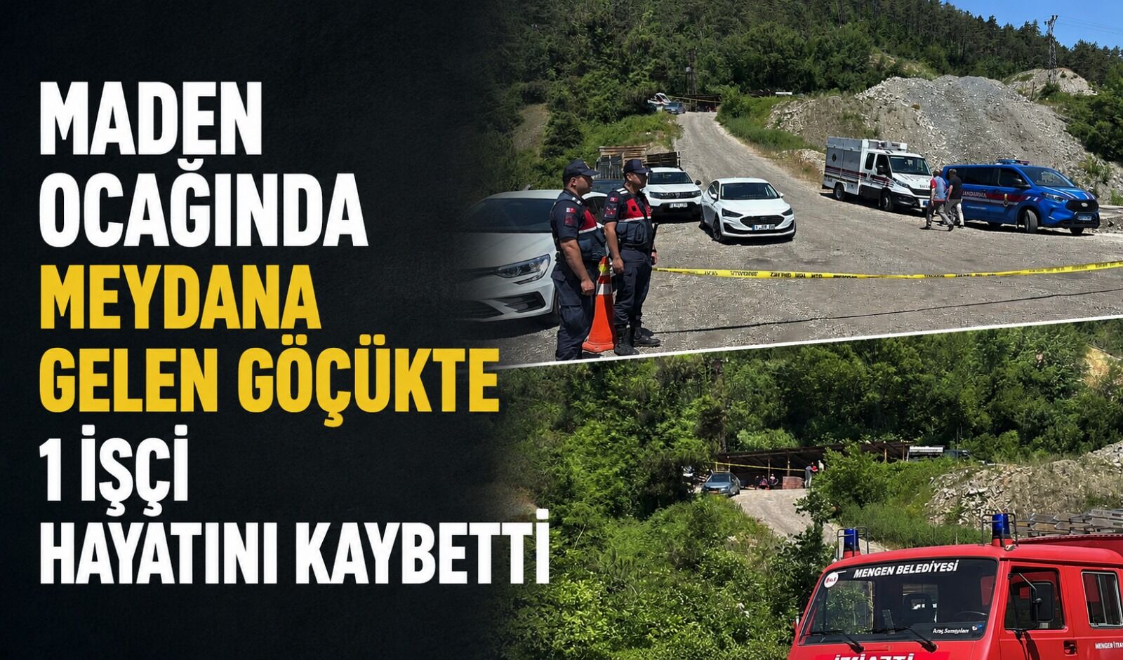 Maden ocağında meydana gelen göçükte 1 işçi hayatını kaybetti