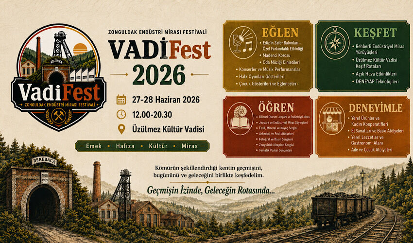 Zonguldak Endüstriyel Miras Festivali VadiFest 27-28 Haziran’da başlıyor