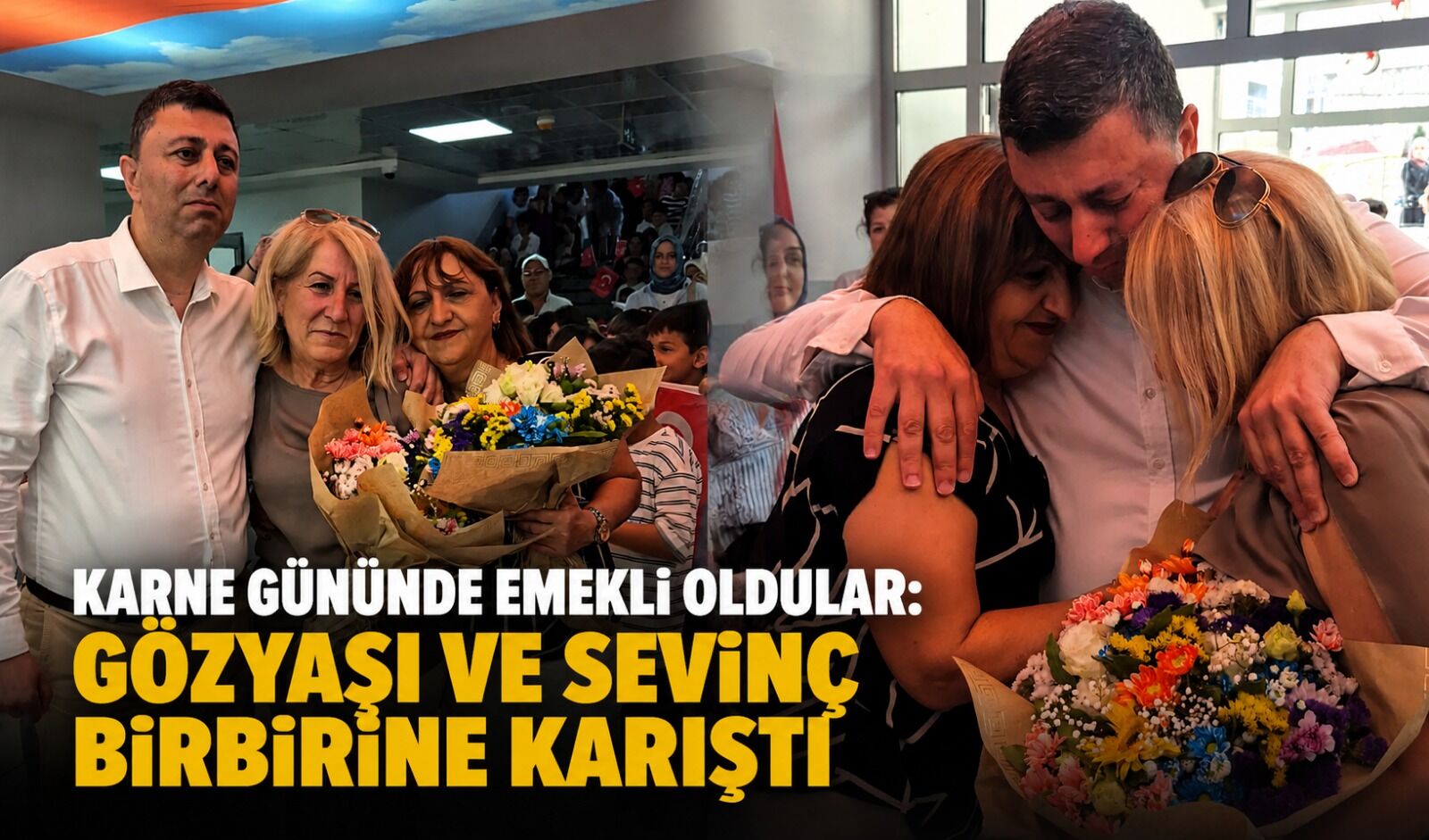 Karne gününde emekli oldular: Gözyaşı ve sevinç birbirine karıştı