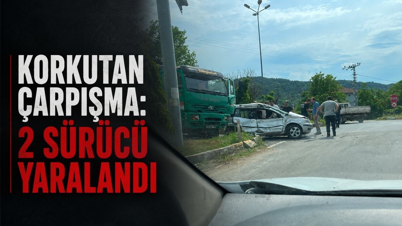 Korkutan çarpışma: 2 sürücü yaralandı