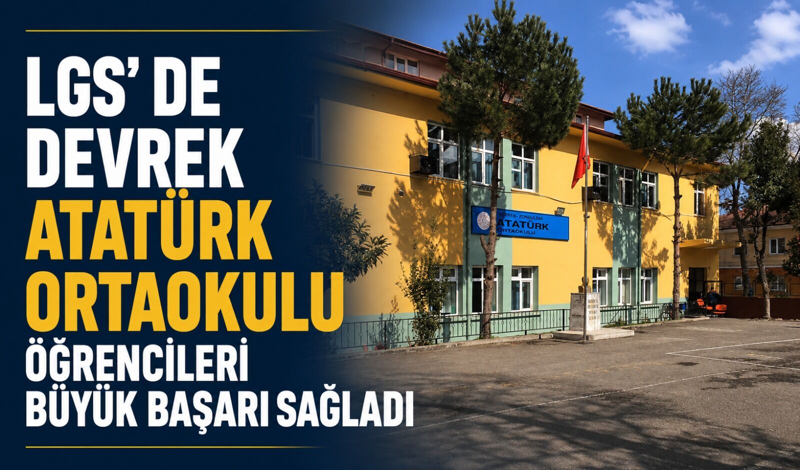 LGS’ de Devrek Atatürk Ortaokulu öğrencileri büyük başarı sağladı