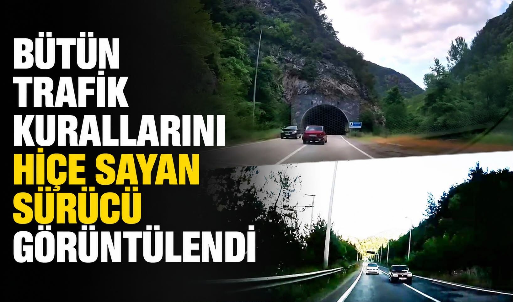 Bütün trafik kurallarını hiçe sayan sürücü görüntülendi