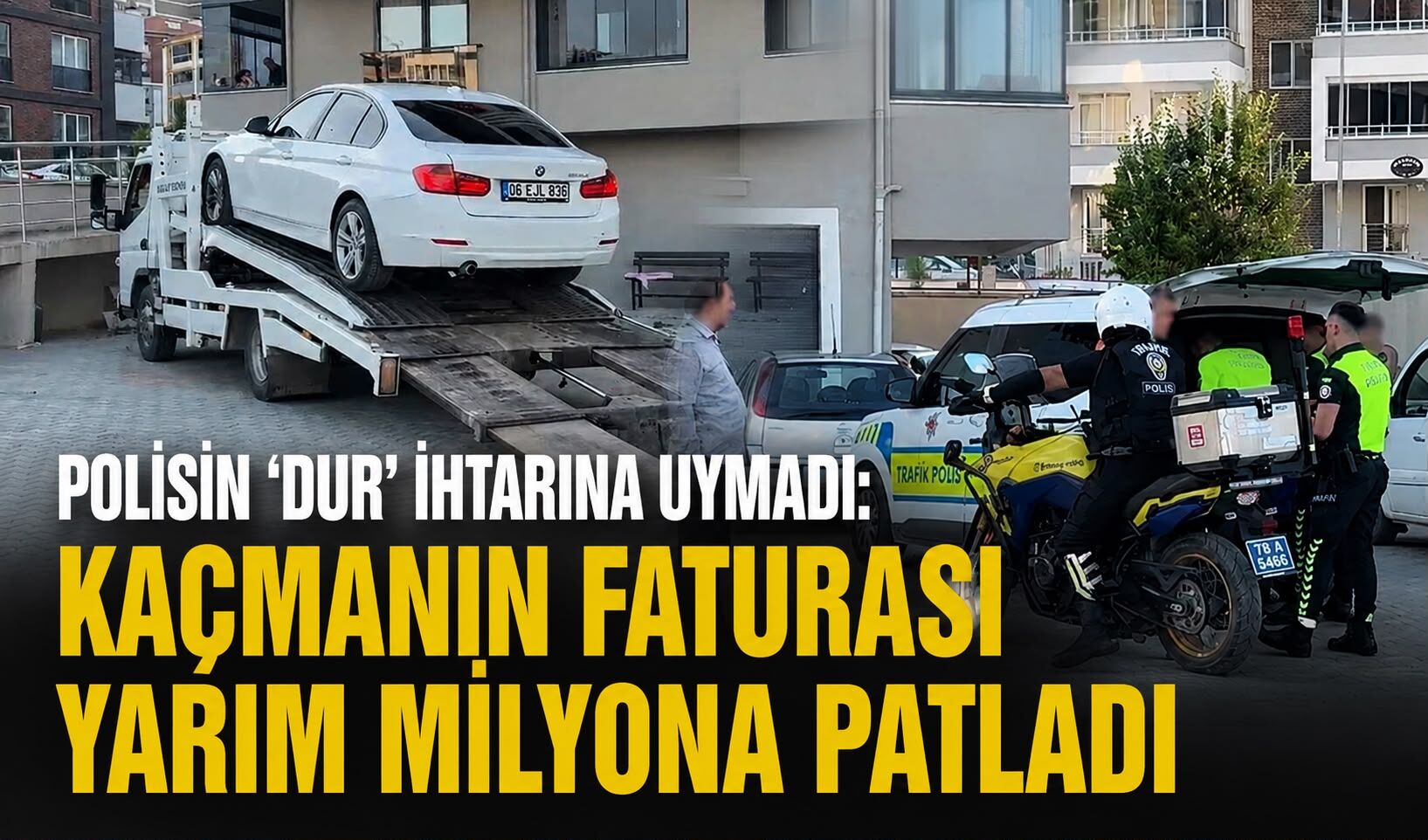 Polisin 'dur' ihtarına uymadı: Kaçmanın faturası yarım milyona patladı