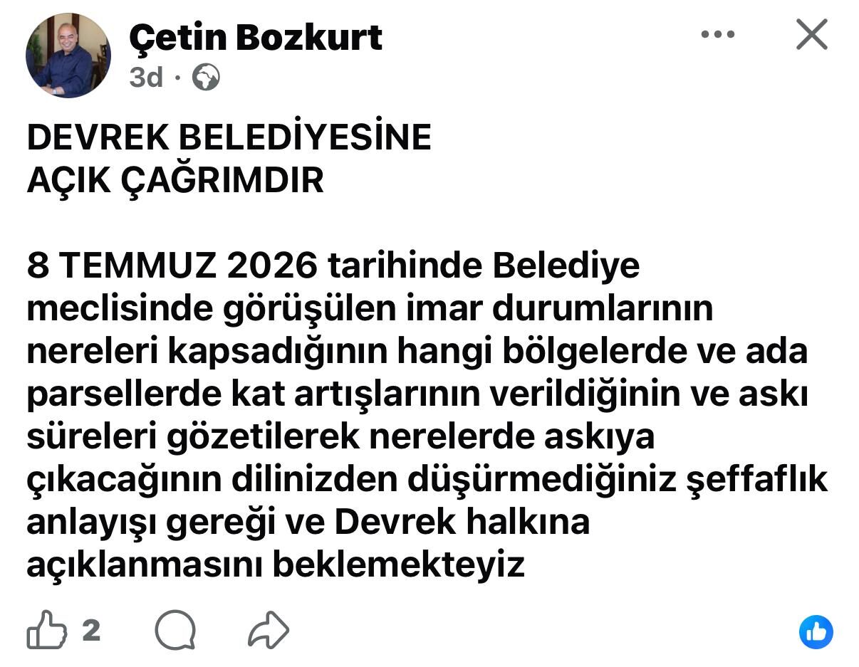 Çetin Bozkurt Imar Paylaşımı
