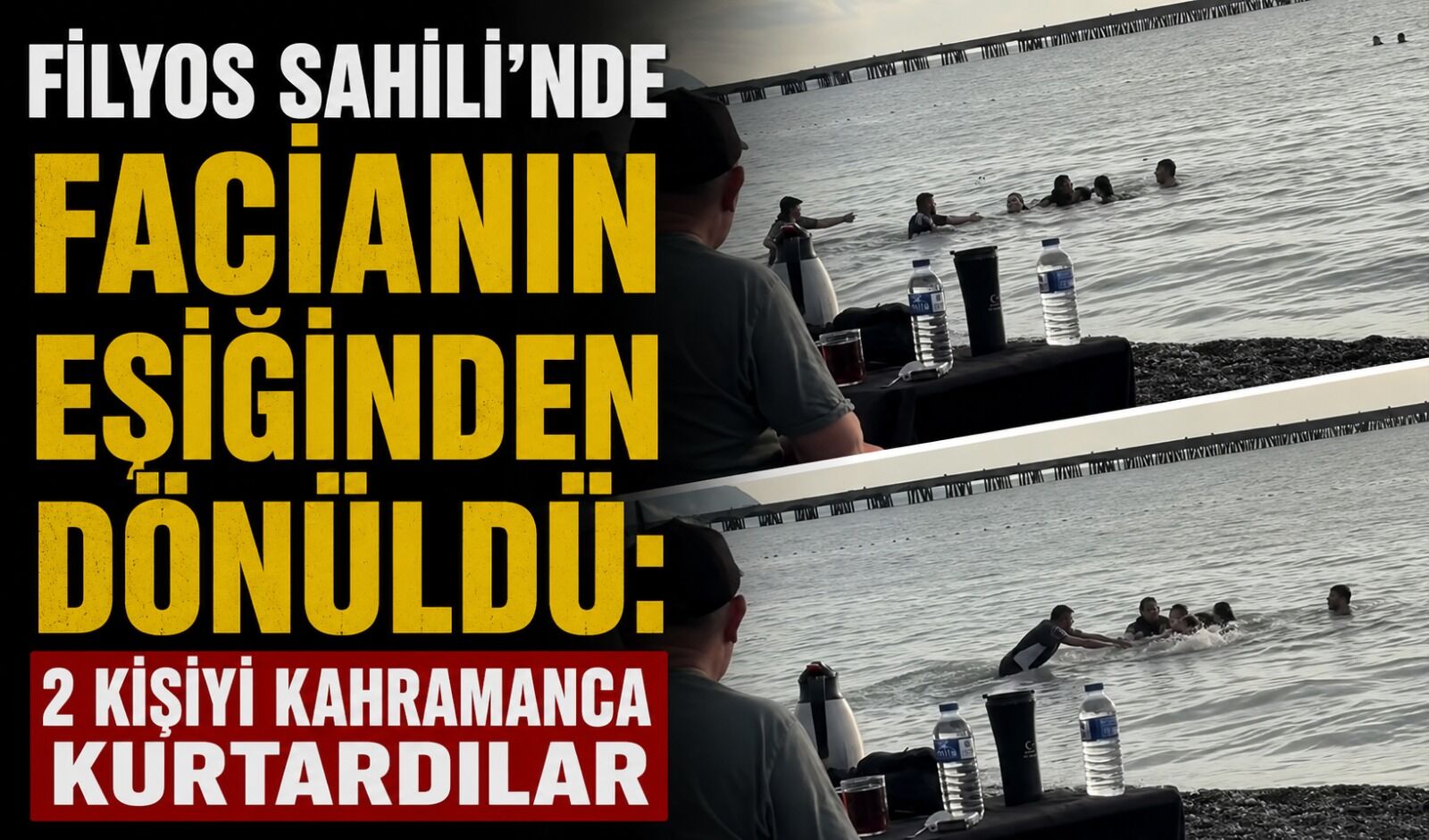Filyos Sahili’nde facianın eşiğinden dönüldü: 2 kişiyi kahramanca kurtardılar