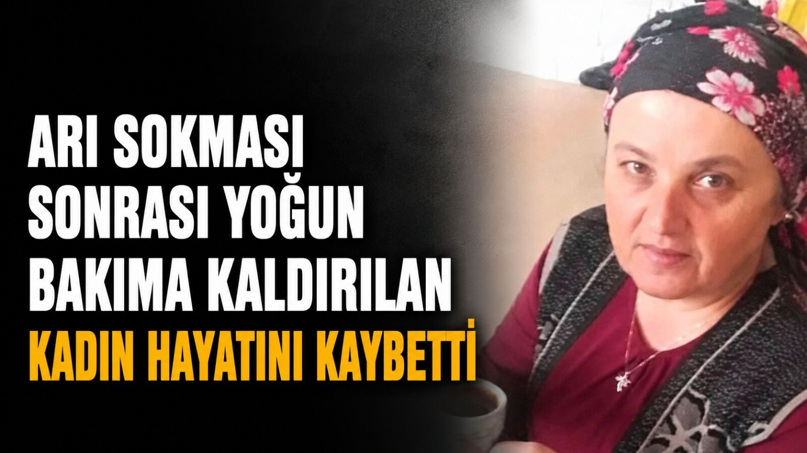 Arı sokması sonrası yoğun bakıma kaldırılan kadın hayatını kaybetti