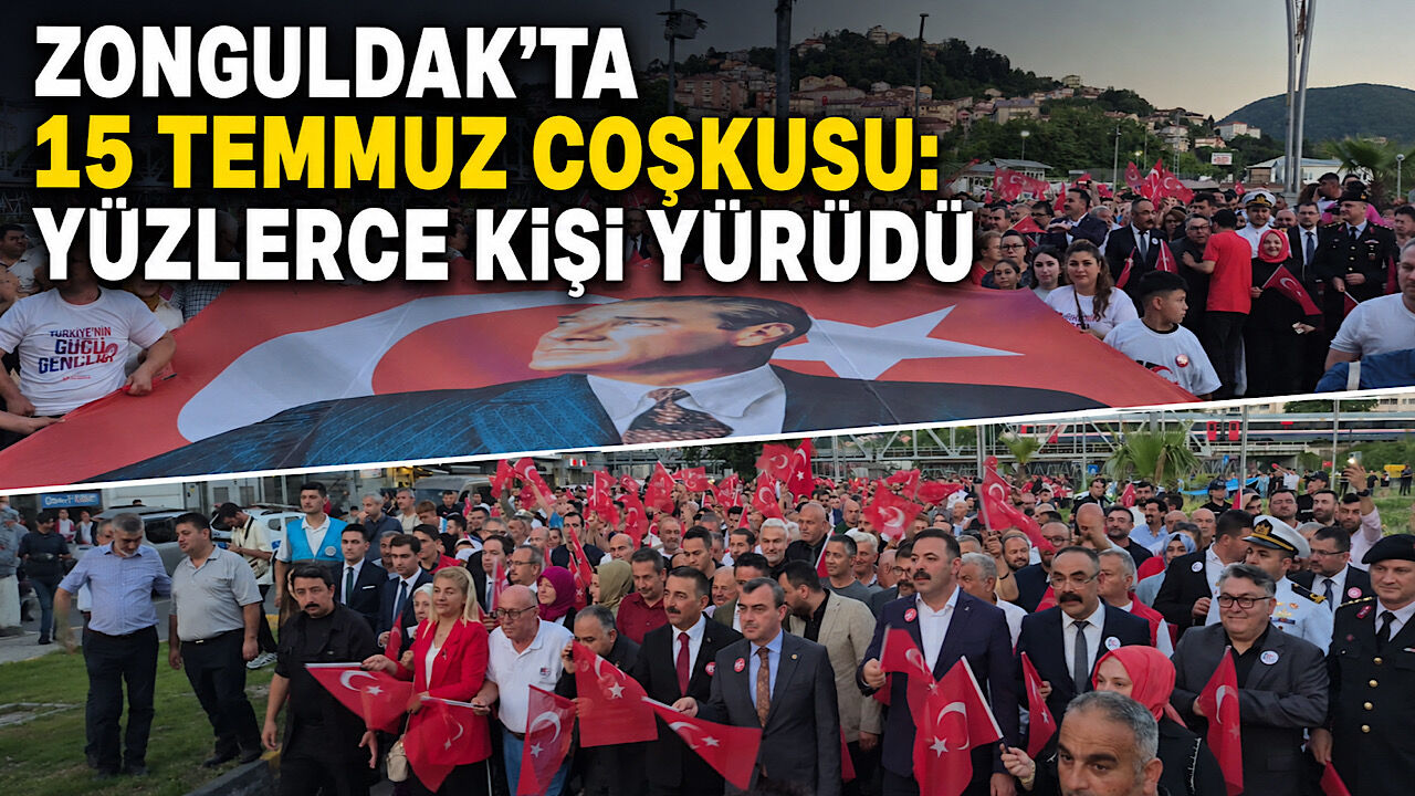 Zonguldak'ta 15 Temmuz coşkusu: Yüzlerce kişi yürüdü