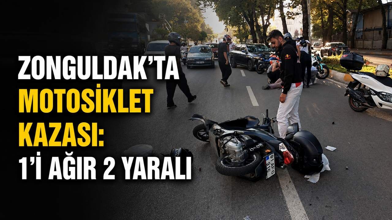 Zonguldak’ta motosiklet kazası: 1’i ağır 2 yaralı