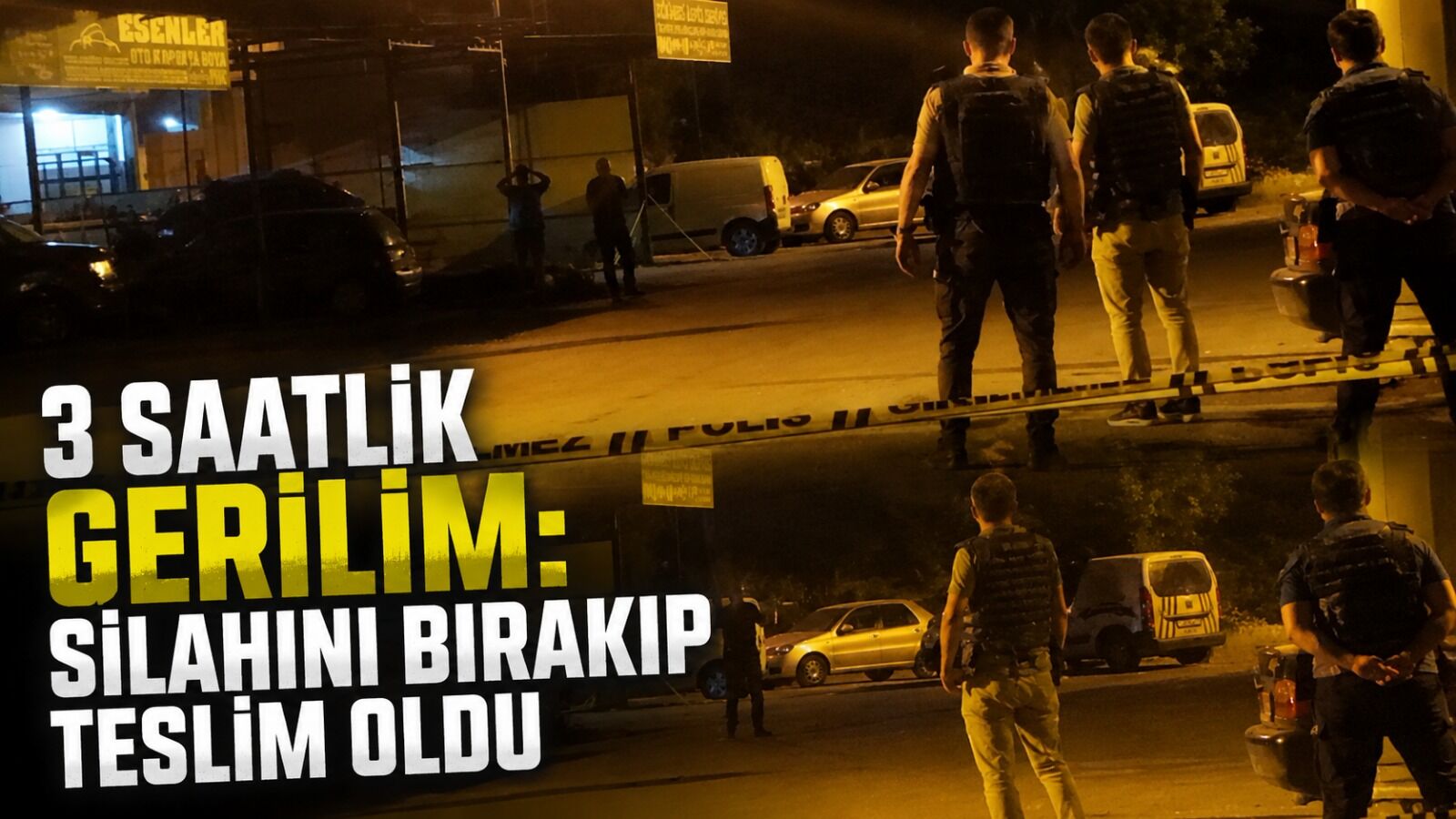 3 saatlik gerilim: Silahını bırakıp teslim oldu