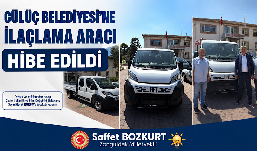 Gülüç Belediyesi’ne ilaçlama aracı hibe edildi
