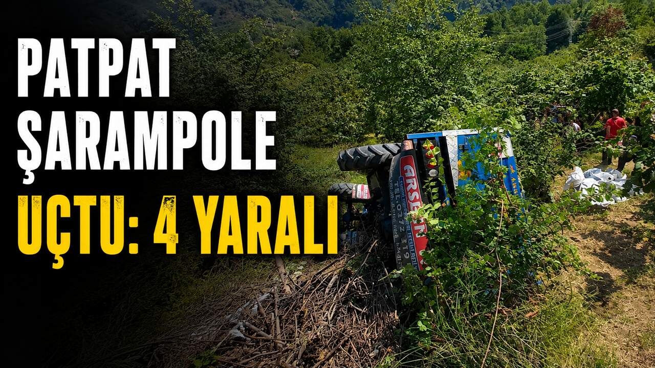 Patpat şarampole uçtu: 4 yaralı