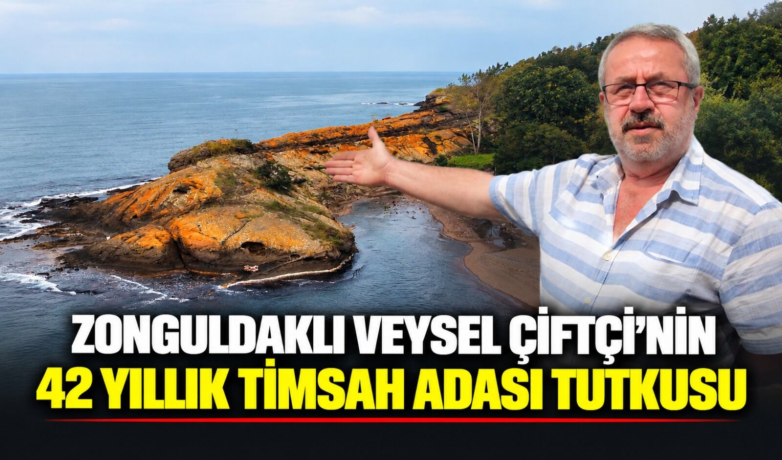 Zonguldaklı Veysel Çiftçi’nin 42 yıllık Timsah Adası tutkusu