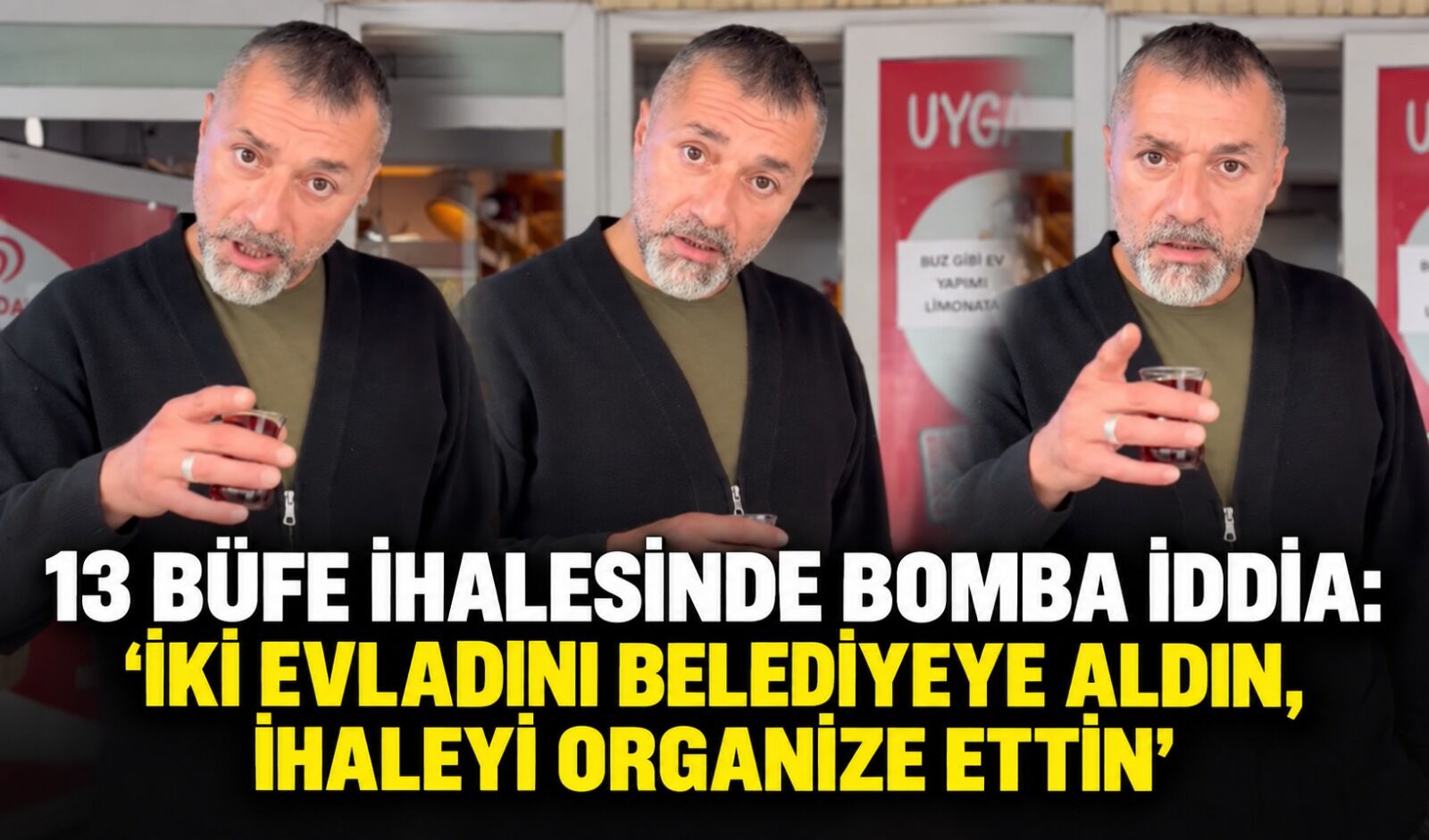 “13 büfe ihalesinde bomba iddia: ‘İki evladını belediyeye aldın, ihaleyi organize ettin”