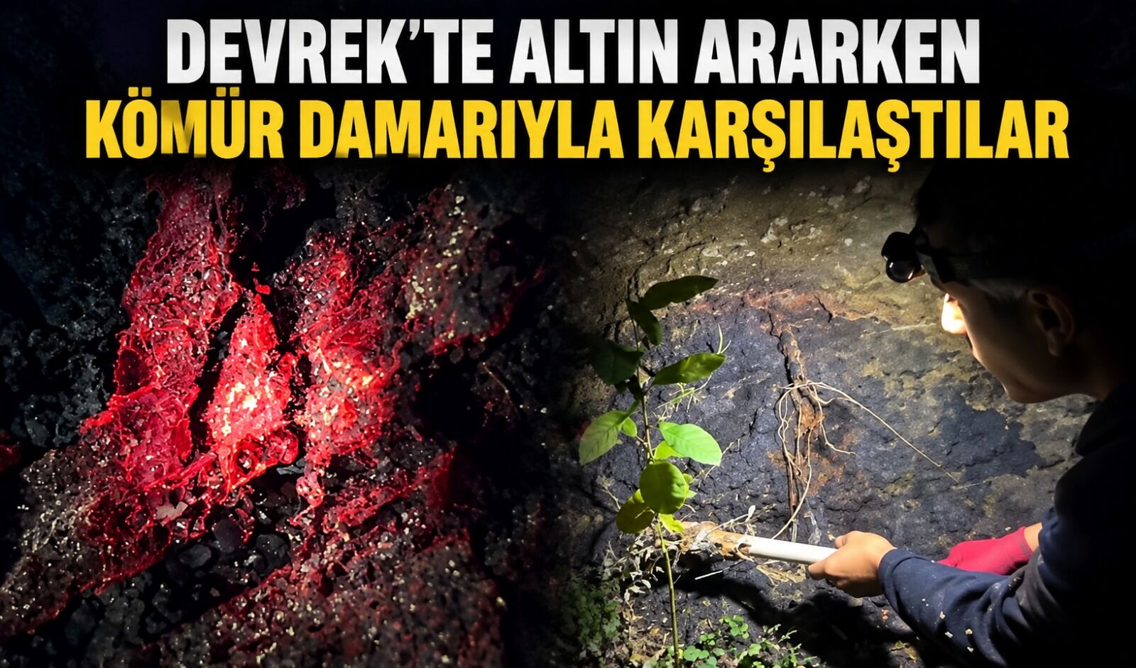 Devrek’te altın ararken kömür damarıyla karşılaştılar