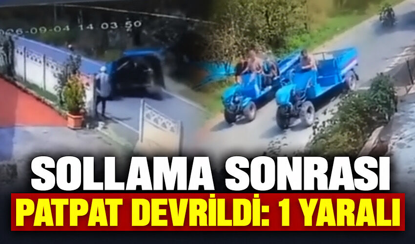 Sollama sonrası patpat devrildi: 1 yaralı