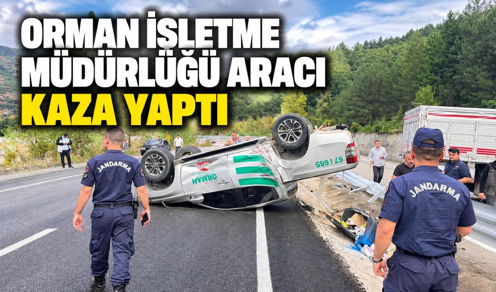 Orman İşletme Müdürlüğü aracı kaza yaptı