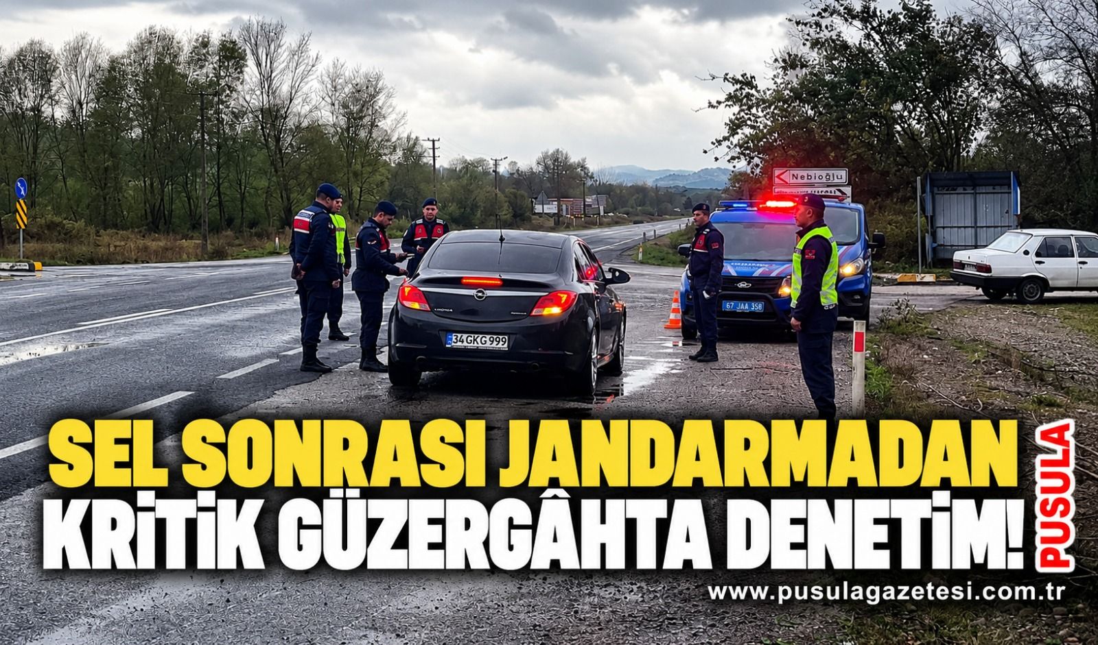 Sel sonrası jandarmadan kritik güzergâhta denetim!