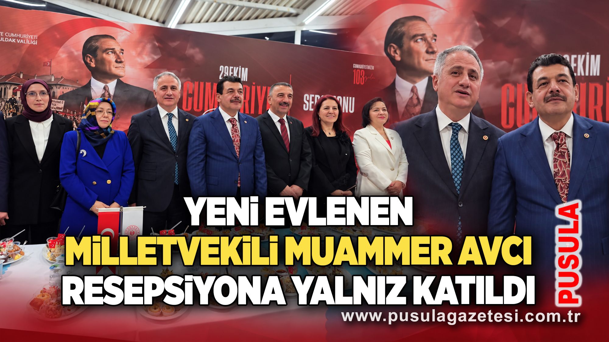 Yeni evlenen Milletvekili Muammer Avcı resepsiyona yalnız katıldı