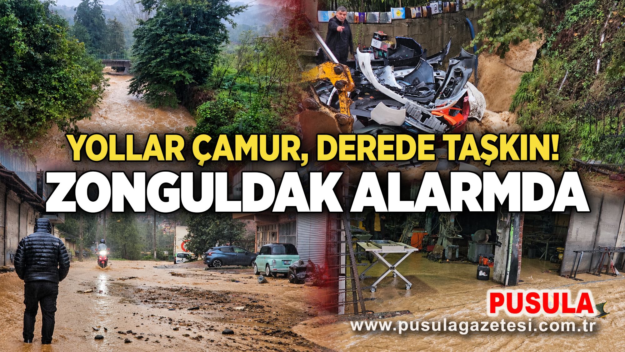 Yollar çamur, derede taşkın! Zonguldak alarmda