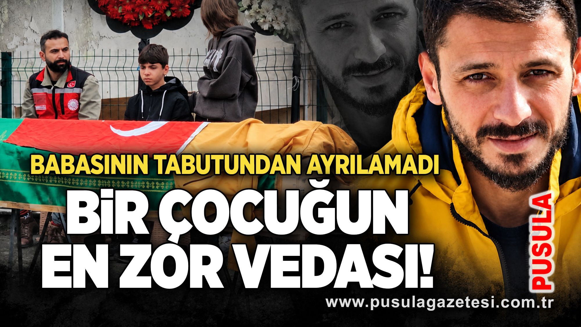 Bir çocuğun en zor vedası! Babasının tabutundan ayrılamadı