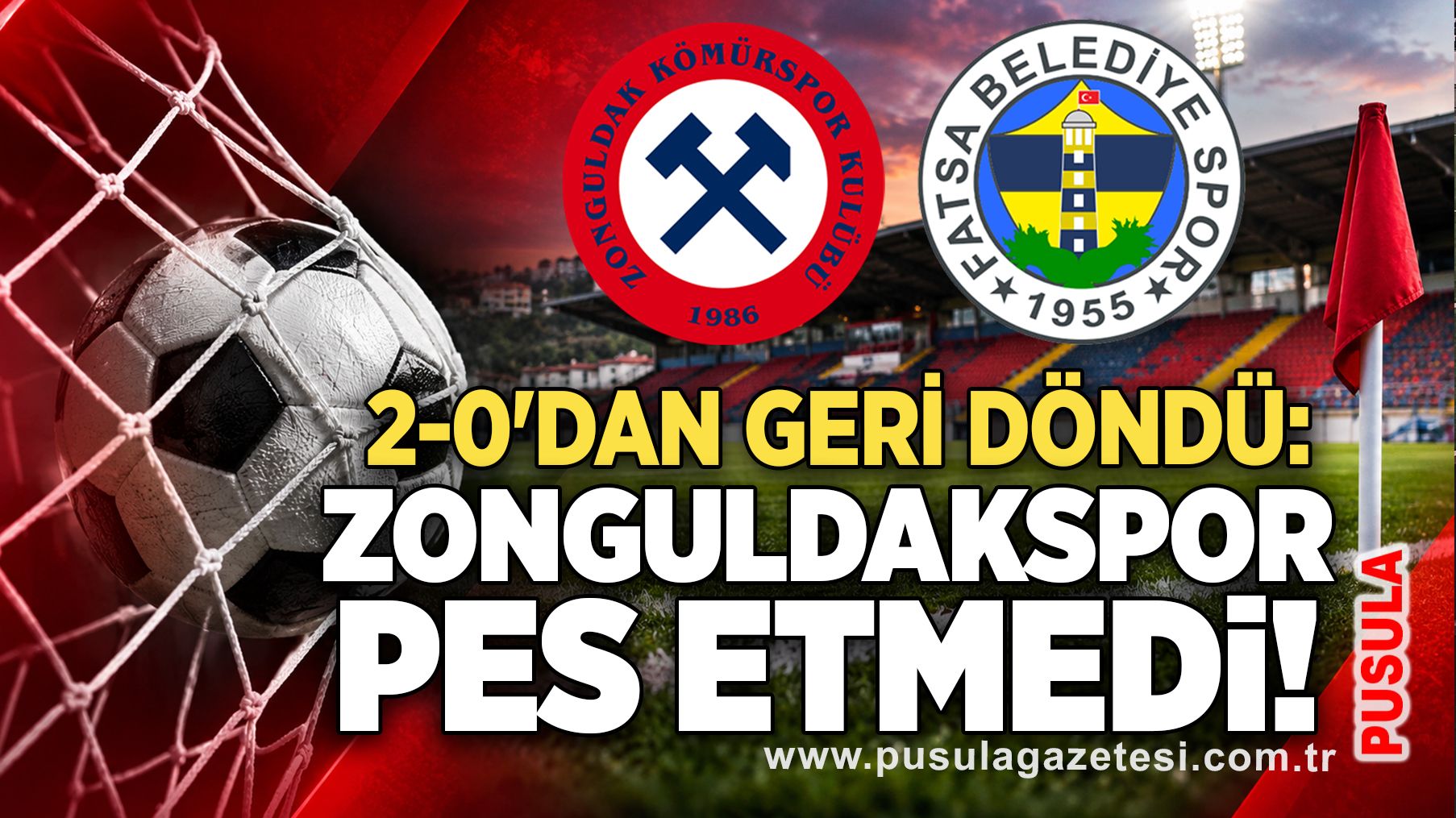 2-0'dan geri döndü: Zonguldakspor pes etmedi!