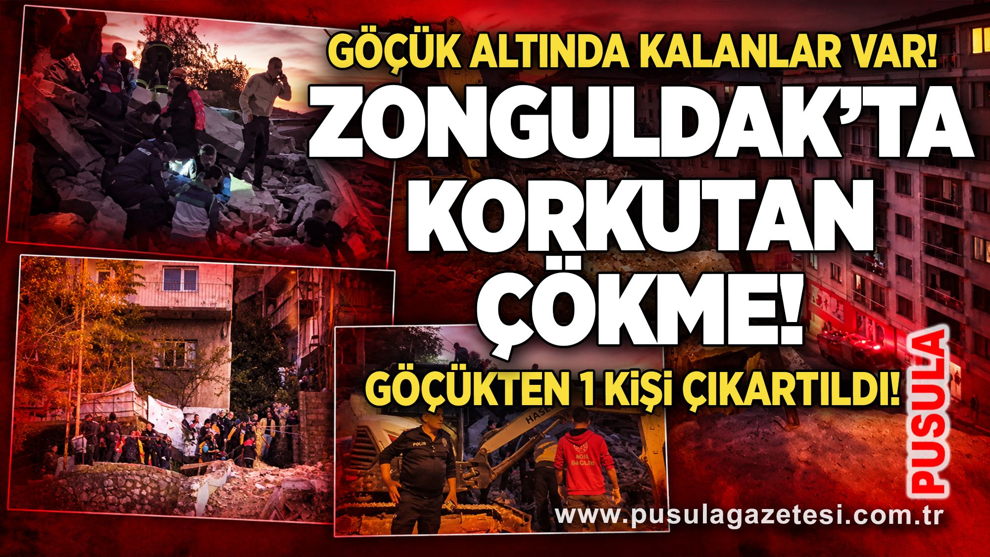 Zonguldak’ta korkutan çökme! Göçük altında kalanlar var!