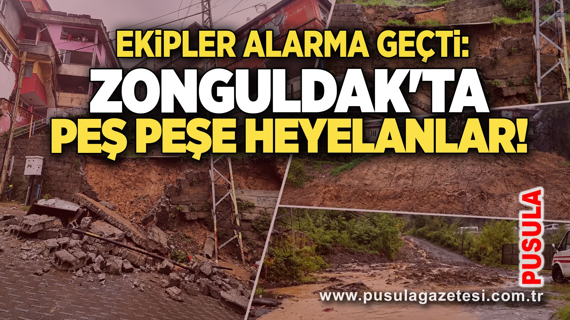 Zonguldak'ta peş peşe heyelanlar! Ekipler alarma geçti