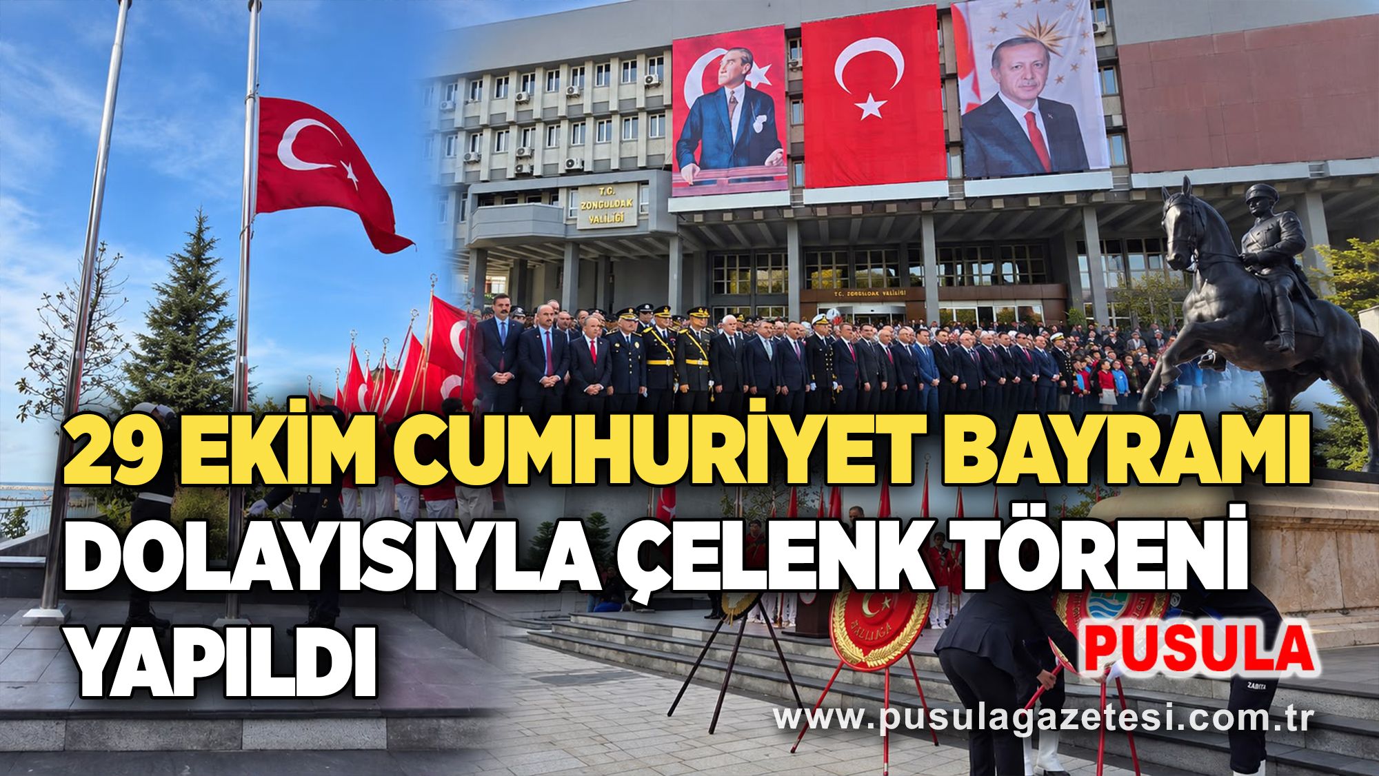 29 Ekim Cumhuriyet Bayramı dolayısıyla çelenk töreni yapıldı