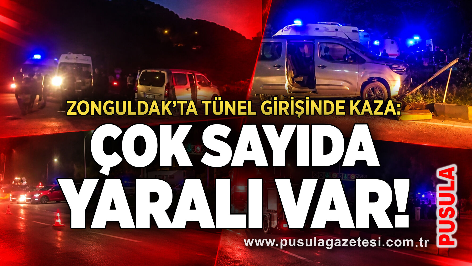 Zonguldak’ta tünel girişinde kaza: Çok sayıda yaralı var!